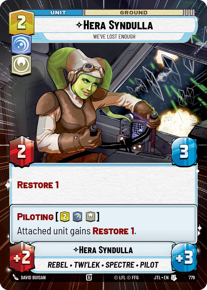 Star Wars: Unlimited: Hera Syndulla - We've Lost Enough (Hyperspace Foil) card image