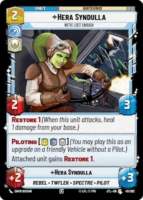 Star Wars: Unlimited: Hera Syndulla - We've Lost Enough card image