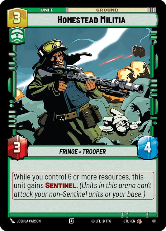 Star Wars: Unlimited: Homestead Militia (Foil) card image