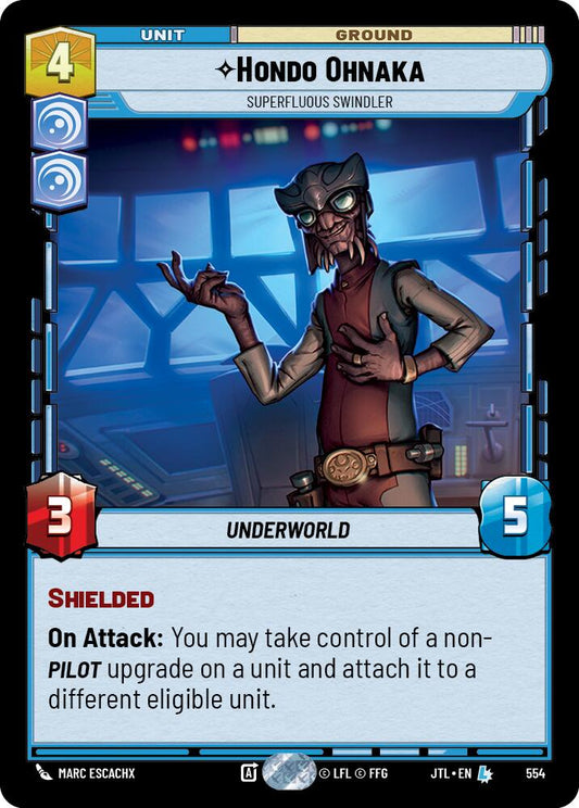 Star Wars: Unlimited: Hondo Ohnaka - Superfluous Swindler (Foil) card image