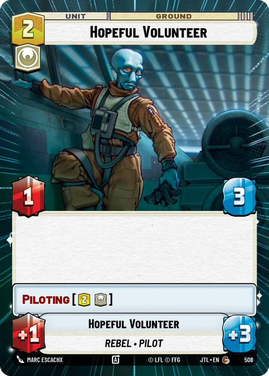 Star Wars: Unlimited: Hopeful Volunteer (Hyperspace) card image