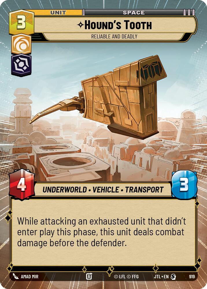 Star Wars: Unlimited: Hound's Tooth - Reliable and Deadly (Hyperspace Foil) card image