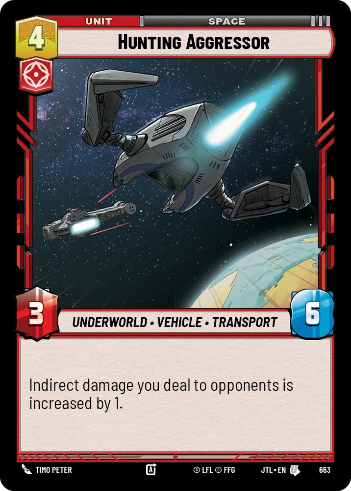 Star Wars: Unlimited: Hunting Aggressor (Foil) card image