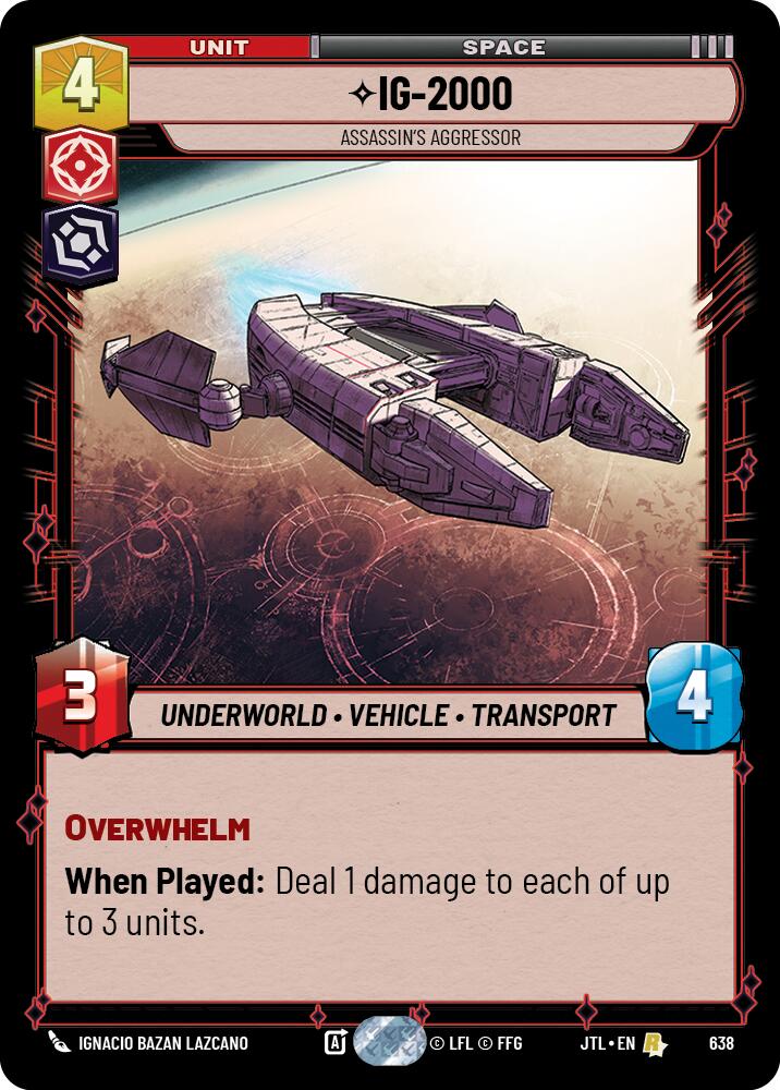 Star Wars: Unlimited: IG-2000 - Assassin's Aggressor (Foil) card image