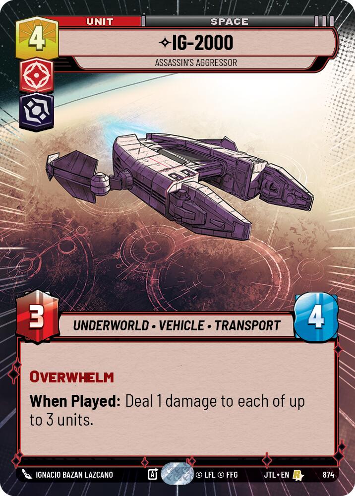 Star Wars: Unlimited: IG-2000 - Assassin's Aggressor (Hyperspace Foil) card image