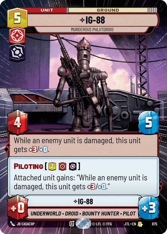 Star Wars: Unlimited: IG-88 - Murderous Phlutdroid (Hyperspace Foil) card image