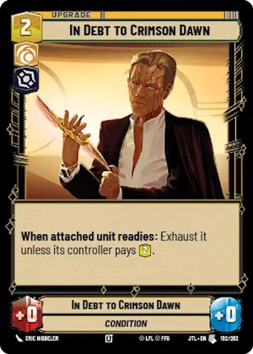 Star Wars: Unlimited: In Debt to Crimson Dawn card image