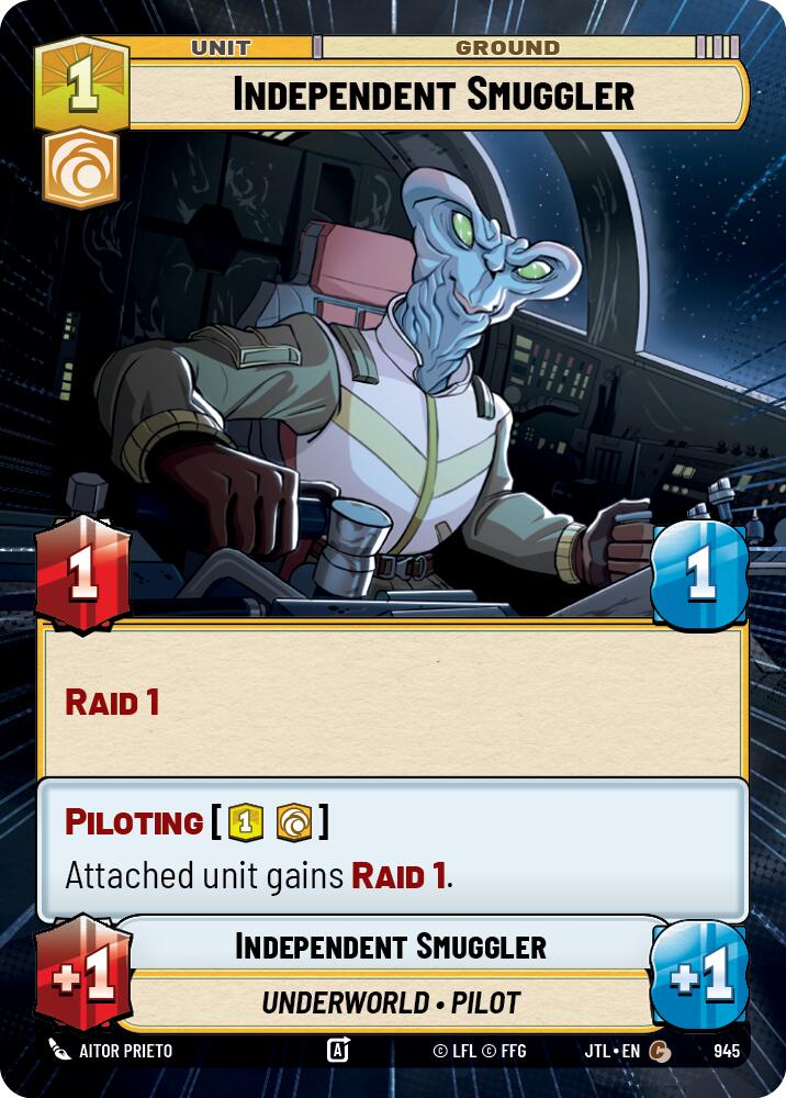 Star Wars: Unlimited: Independent Smuggler (Hyperspace Foil) card image