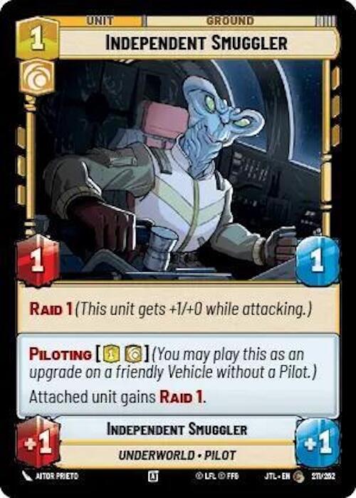 Star Wars: Unlimited: Independent Smuggler card image