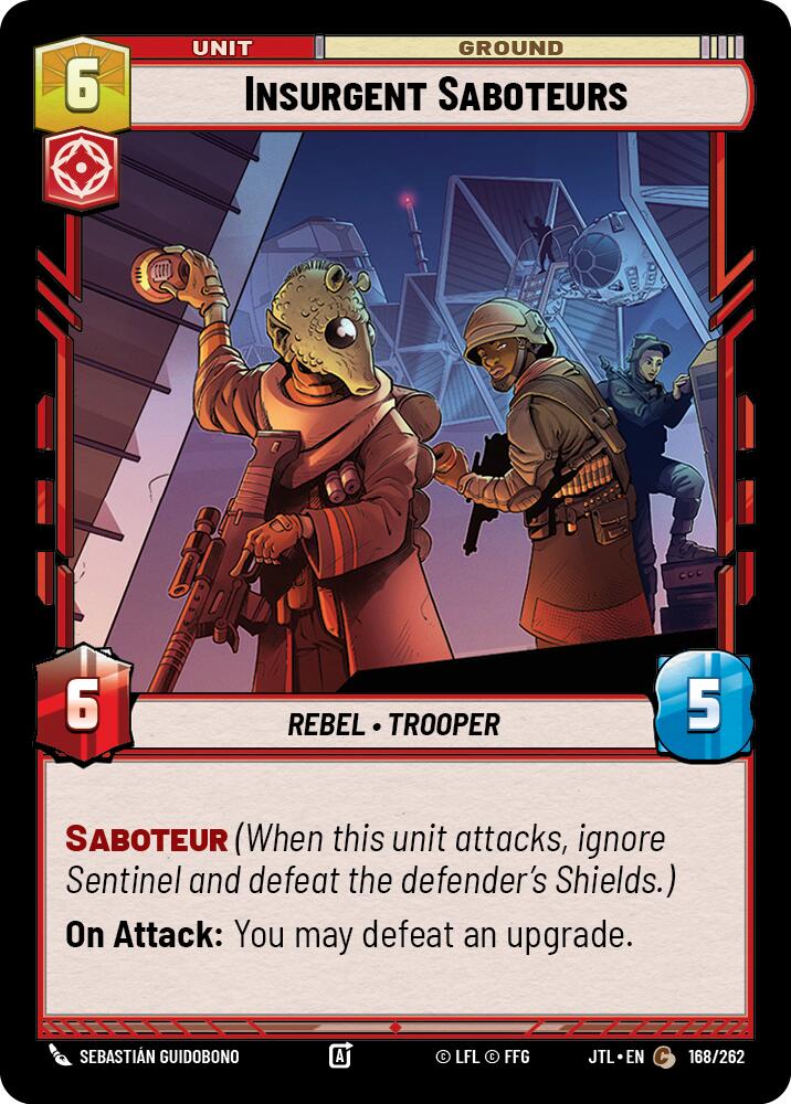 Star Wars: Unlimited: Insurgent Saboteurs card image