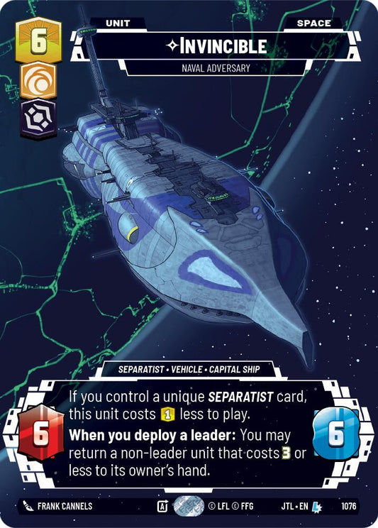 Star Wars: Unlimited: Invincible - Naval Adversary (Prestige Foil) card image