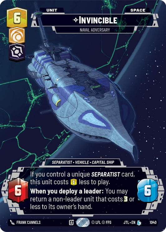 Star Wars: Unlimited: Invincible - Naval Adversary (Prestige) card image