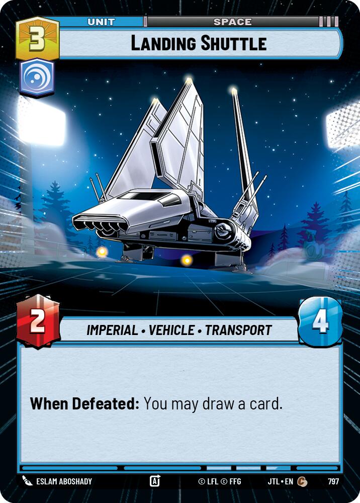 Star Wars: Unlimited: Landing Shuttle (Hyperspace Foil) card image