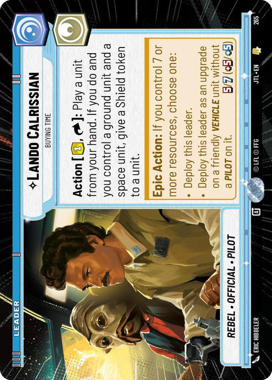 Star Wars: Unlimited: Lando Calrissian - Buying Time (Hyperspace) card image