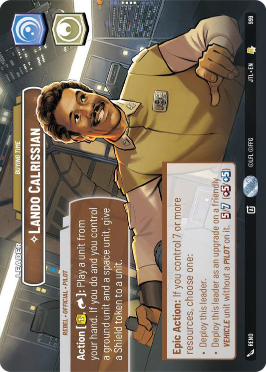 Star Wars: Unlimited: Lando Calrissian - Buying Time (Showcase) card image