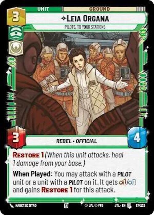 Star Wars: Unlimited: Leia Organa - Pilots, To Your Stations card image