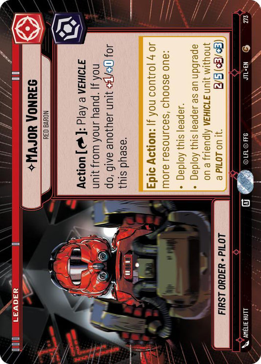 Star Wars: Unlimited: Major Vonreg - Red Baron (Hyperspace) card image