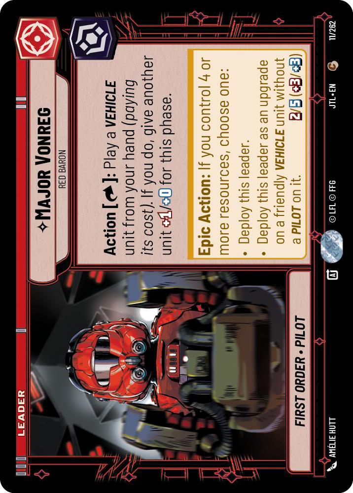 Star Wars: Unlimited: Major Vonreg - Red Baron card image