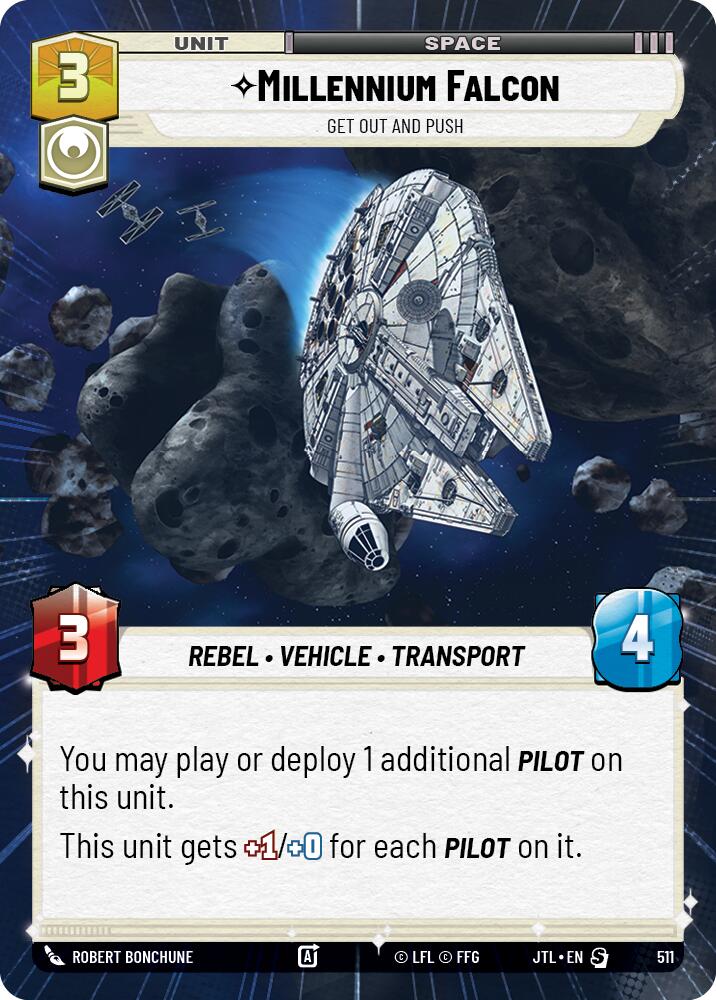 Star Wars: Unlimited: Millennium Falcon - Get Out And Push (Hyperspace) card image