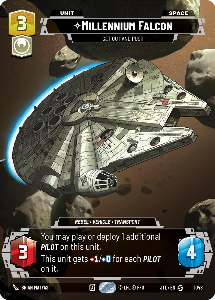 Star Wars: Unlimited: Millennium Falcon - Get Out And Push (Prestige) card image