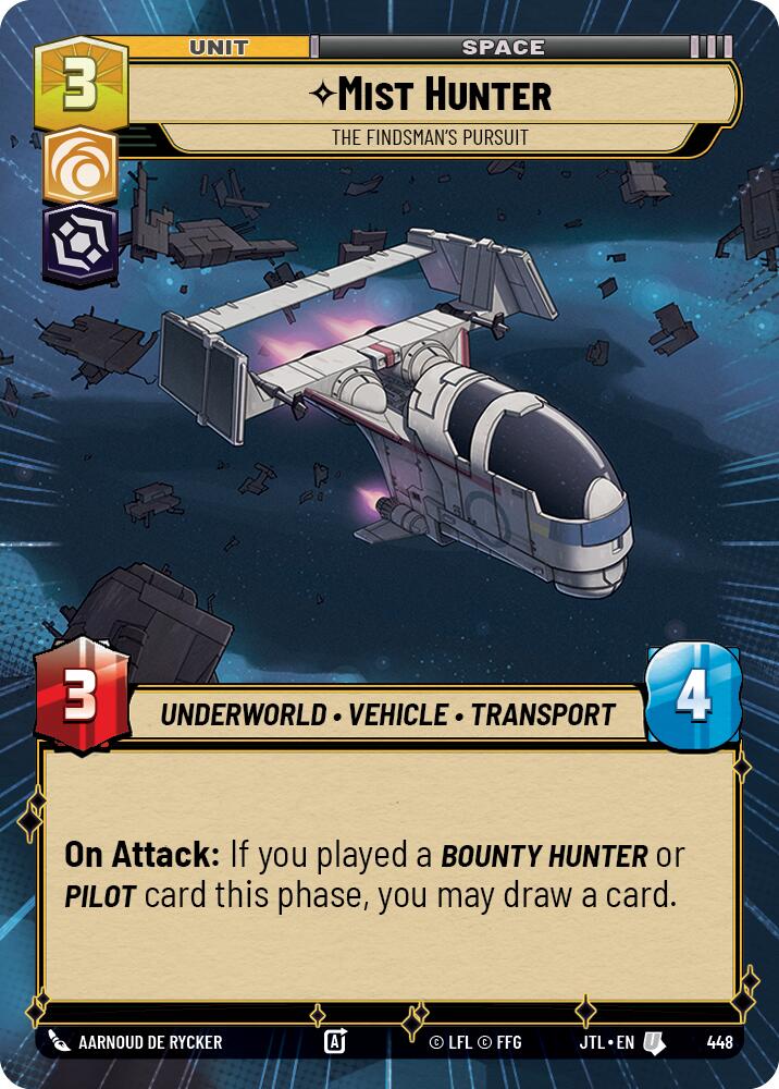 Star Wars: Unlimited: Mist Hunter - The Findsman's Pursuit (Hyperspace) card image