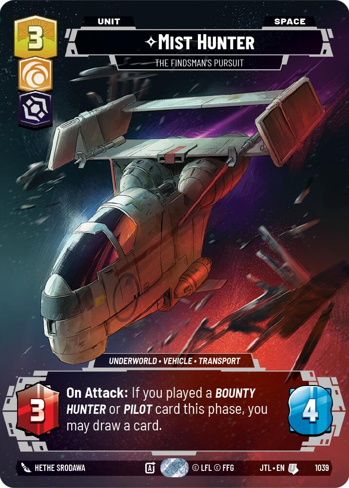 Star Wars: Unlimited: Mist Hunter - The Findsman's Pursuit (Prestige) card image