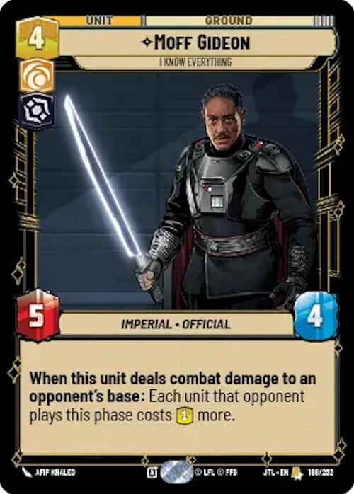 Star Wars: Unlimited: Moff Gideon - I Know Everything card image