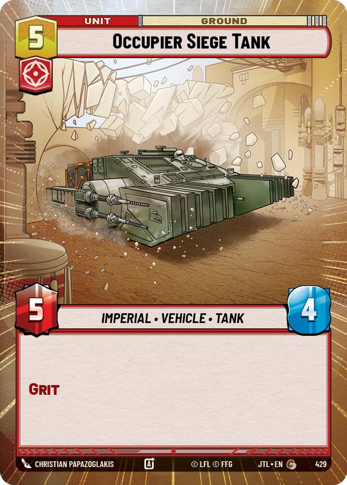 Star Wars: Unlimited: Occupier Siege Tank (Hyperspace) card image