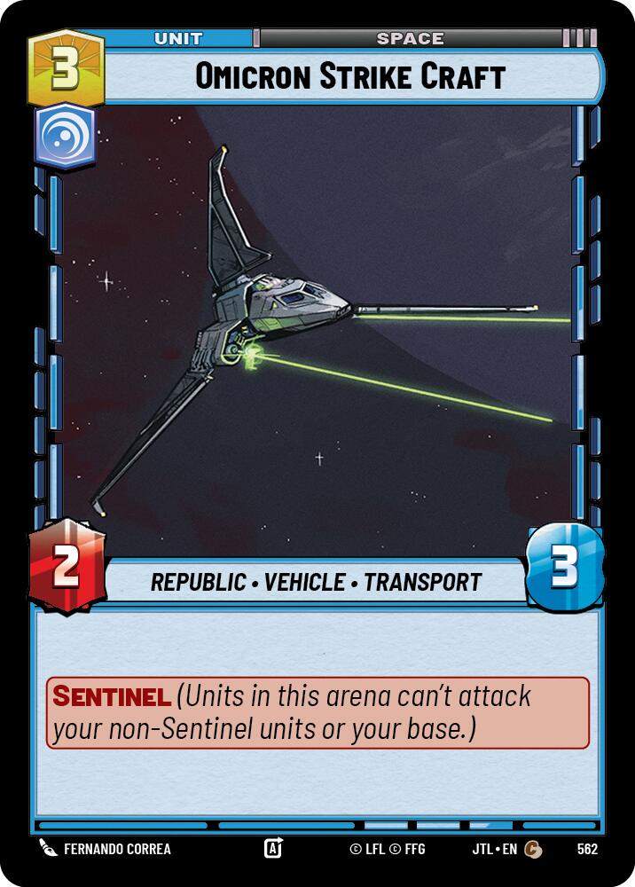 Star Wars: Unlimited: Omicron Strike Craft (Foil) card image