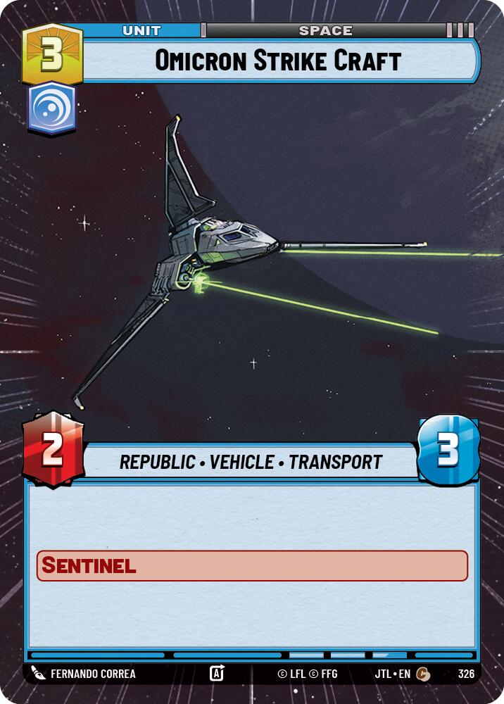 Star Wars: Unlimited: Omicron Strike Craft (Hyperspace) card image