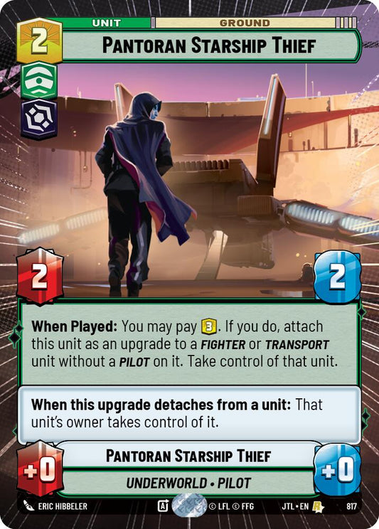 Star Wars: Unlimited: Pantoran Starship Thief (Hyperspace Foil) card image