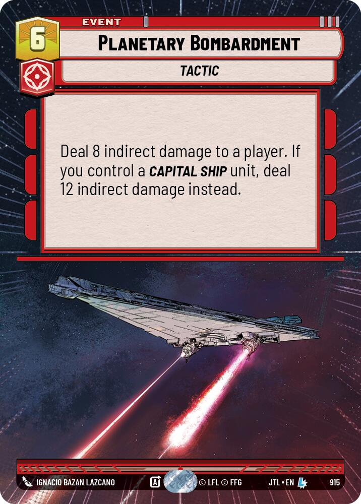 Star Wars: Unlimited: Planetary Bombardment (Hyperspace Foil) card image