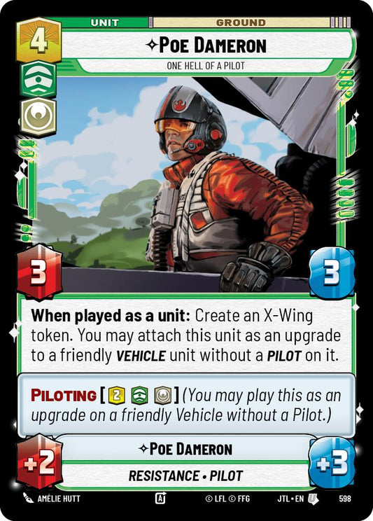 Star Wars: Unlimited: Poe Dameron - One Hell of a Pilot (Foil) card image