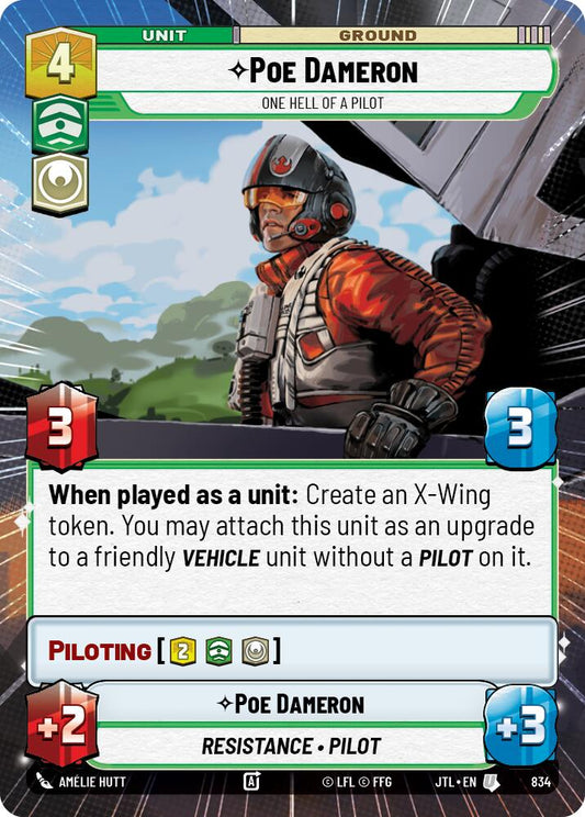 Star Wars: Unlimited: Poe Dameron - One Hell of a Pilot (Hyperspace Foil) card image