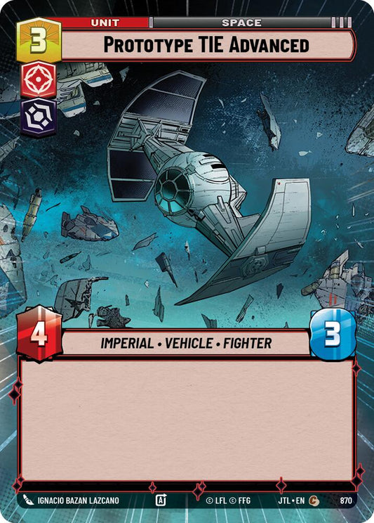 Star Wars: Unlimited: Prototype TIE Advanced (Hyperspace Foil) card image