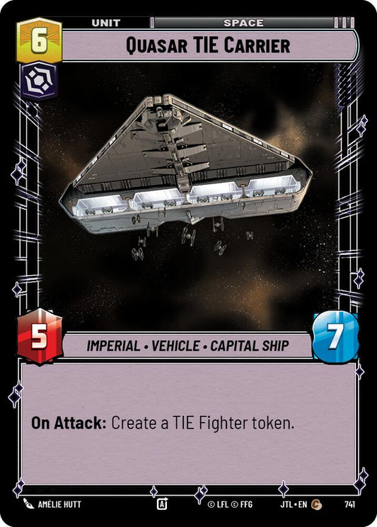 Star Wars: Unlimited: Quasar TIE Carrier (Foil) card image