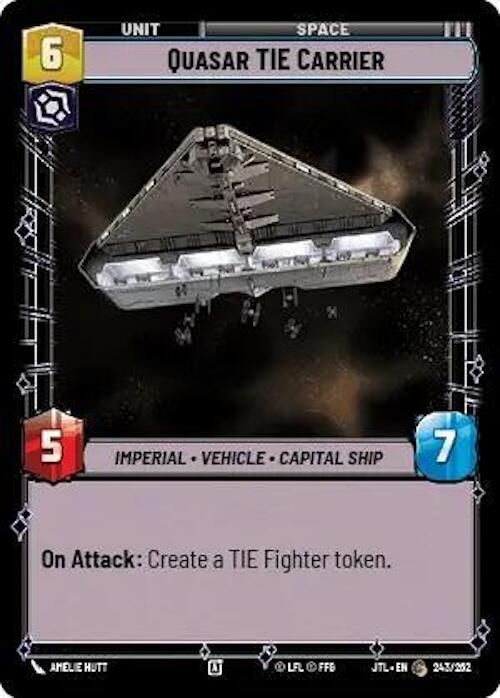 Star Wars: Unlimited: Quasar TIE Carrier card image