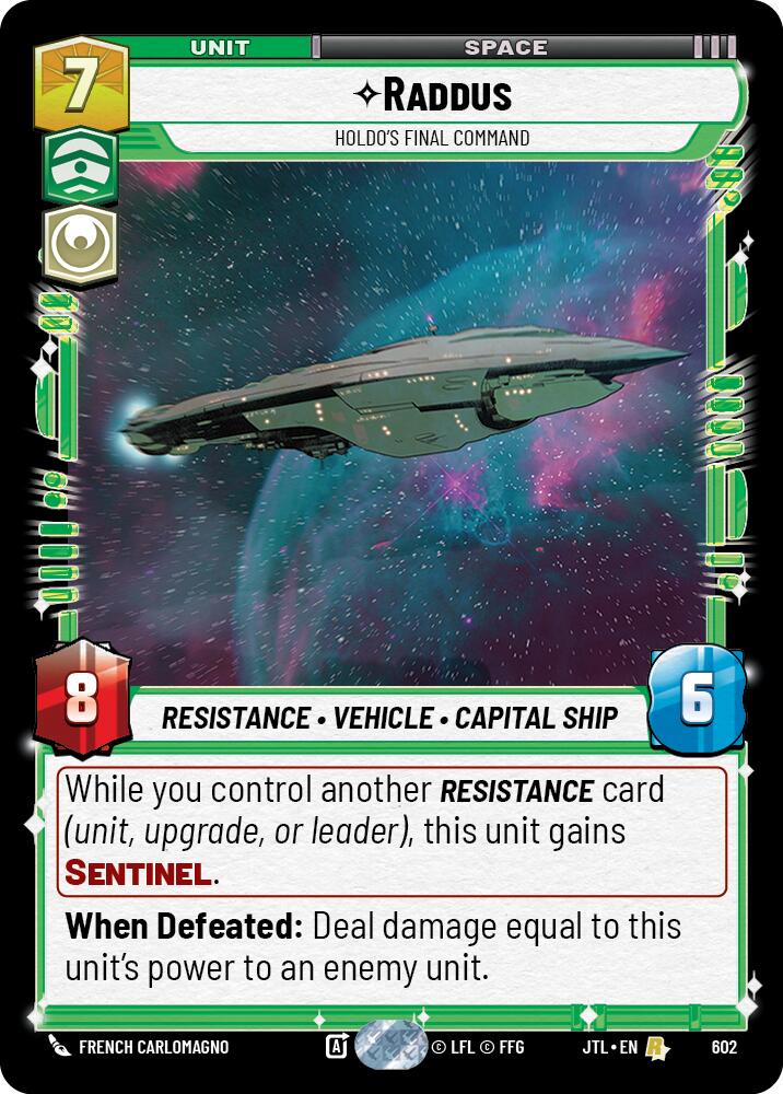 Star Wars: Unlimited: Raddus - Holdo's Final Command (Foil) card image