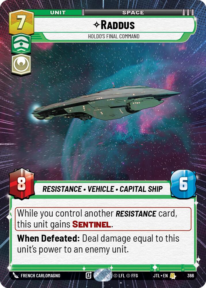 Star Wars: Unlimited: Raddus - Holdo's Final Command (Hyperspace) card image