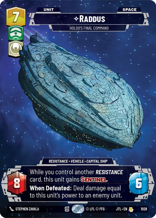 Star Wars: Unlimited: Raddus - Holdo's Final Command (Prestige) card image