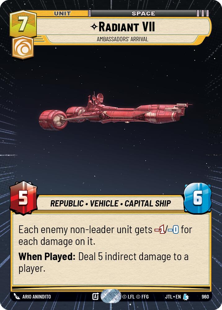 Star Wars: Unlimited: Radiant VII - Ambassadors' Arrival (Hyperspace Foil) card image