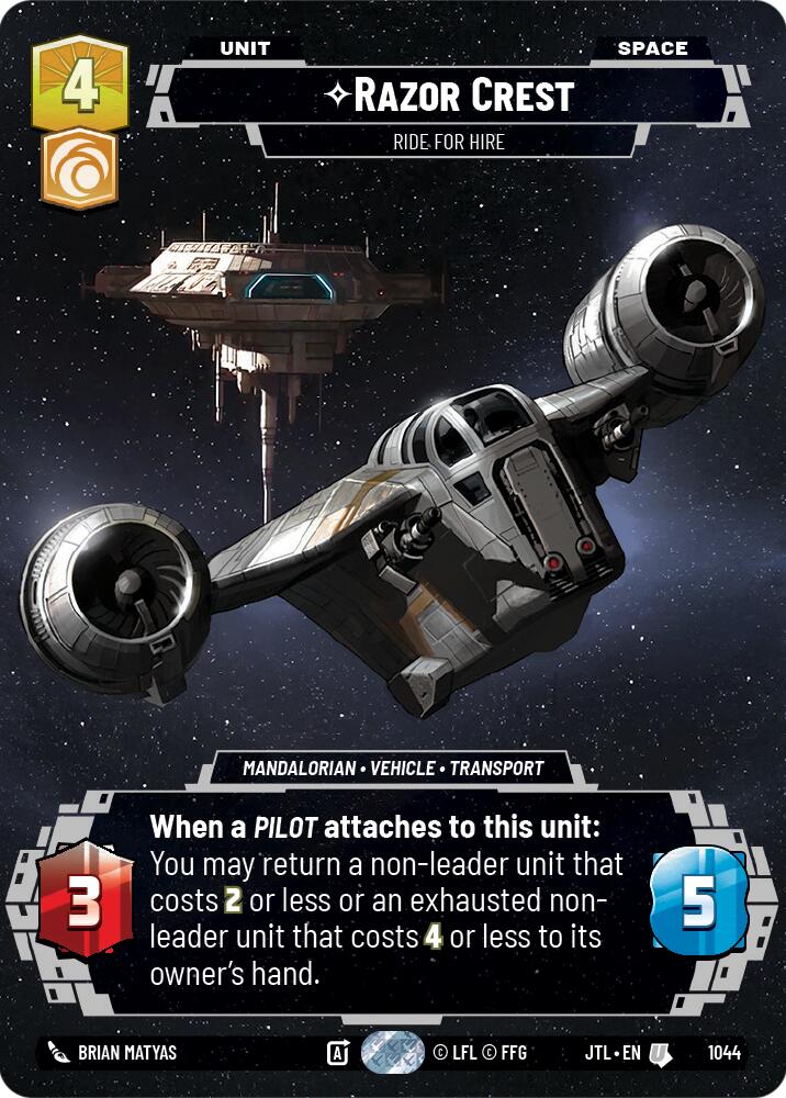 Star Wars: Unlimited: Razor Crest - Ride For Hire (Prestige) card image