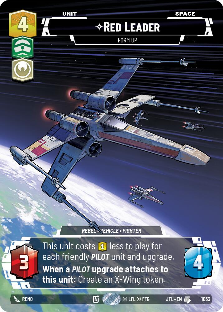 Star Wars: Unlimited: Red Leader - Form Up (Prestige Foil) card image