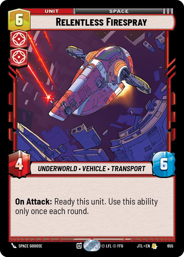 Star Wars: Unlimited: Relentless Firespray (Foil) card image