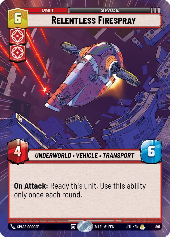 Star Wars: Unlimited: Relentless Firespray (Hyperspace Foil) card image