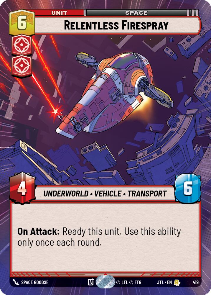 Star Wars: Unlimited: Relentless Firespray (Hyperspace) card image