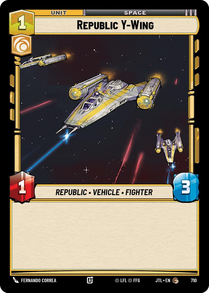 Star Wars: Unlimited: Republic Y-Wing (Foil) card image