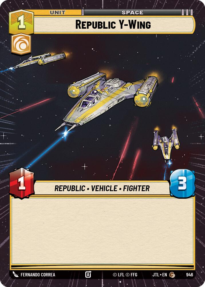 Star Wars: Unlimited: Republic Y-Wing (Hyperspace Foil) card image