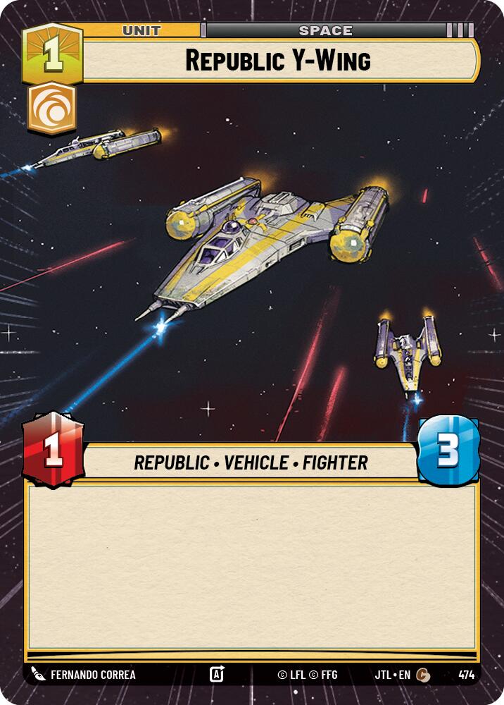 Star Wars: Unlimited: Republic Y-Wing (Hyperspace) card image