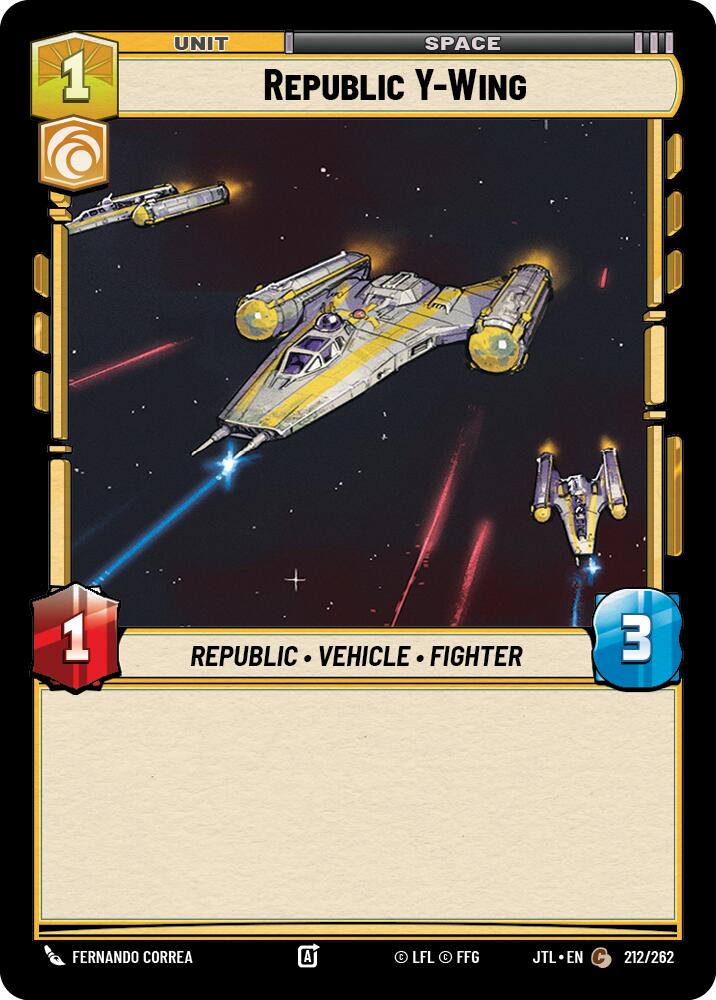 Star Wars: Unlimited: Republic Y-Wing card image